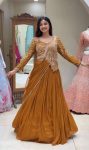 FASHIONABLE RANGOLI SILK EMBROIDEY SEQUENCE WORK LEHENGA CHOLI WITH DUPATTA YELLOW