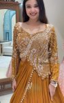 FASHIONABLE RANGOLI SILK EMBROIDEY SEQUENCE WORK LEHENGA CHOLI WITH DUPATTA RECEPTION WEAR WHOLESALE PRICE ETHNIC GARMENT (3)