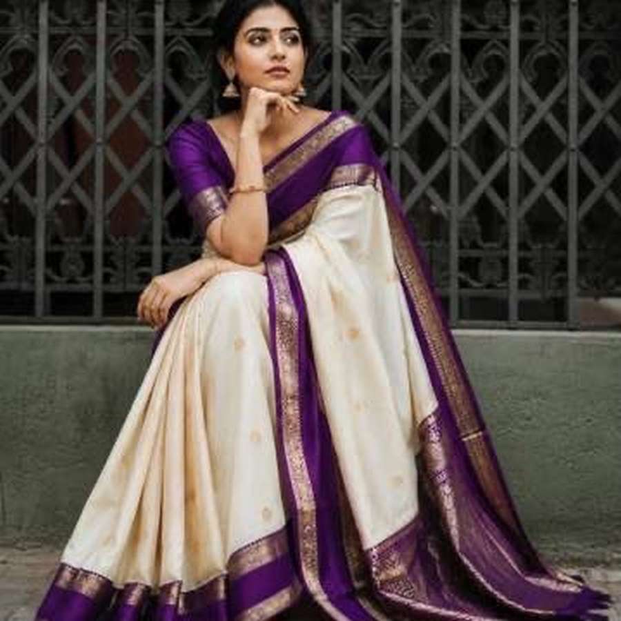 FASHIONABLE SOFT SILK COPPER ZARI JAAL WEAVES WORK SAREE WITH UNSTITCHED BLOUSE FESTIVAL WEAR WHOLESALE PRICE ETHNIC GARMENT (1)