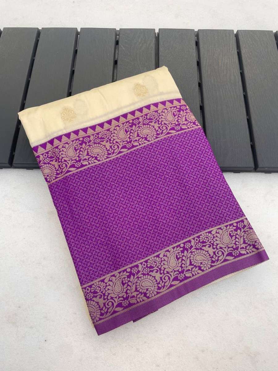 FASHIONABLE SOFT SILK COPPER ZARI JAAL WEAVES WORK SAREE WITH UNSTITCHED BLOUSE FESTIVAL WEAR WHOLESALE PRICE ETHNIC GARMENT (3)