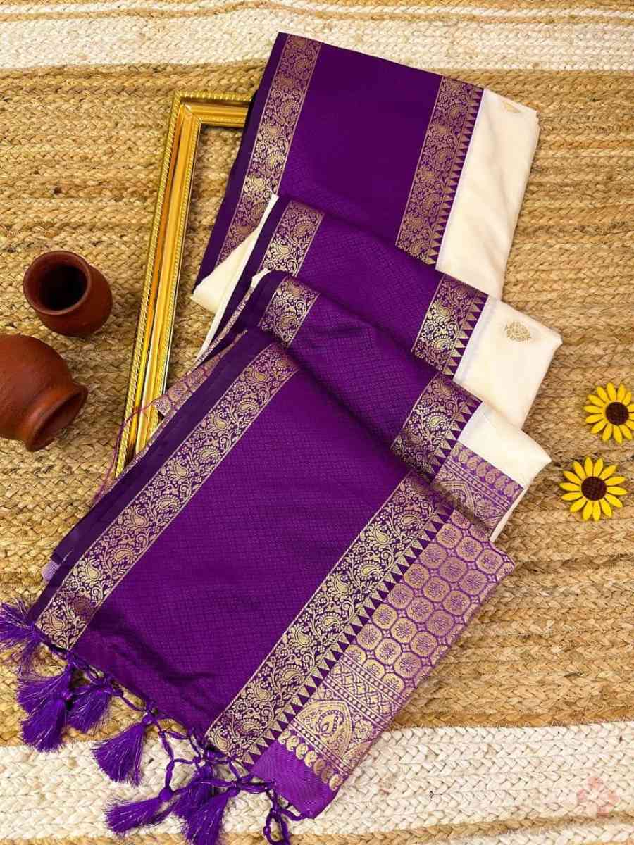 FASHIONABLE SOFT SILK COPPER ZARI JAAL WEAVES WORK SAREE WITH UNSTITCHED BLOUSE FESTIVAL WEAR WHOLESALE PRICE ETHNIC GARMENT (5)