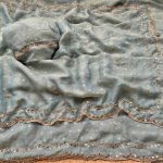 GEORGEOUS NC BUTTI SILK ORIGINAL ROSE GOLD BEADS WORK SAREE WITH UNSTITCHED BLOUSE SEASONABLE WEAR WHOLESALE PRICE ETHNIC GARMENT (6)