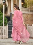 GEORGEOUS SATIN EMBROIDERY SEQUENCE WORK TOP PALAZZO WITH DUPATTA CASUAL WEAR WHOLESALE PRICE ETHNIC GARMENT (9)