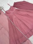 LATEST CRUNCHY SILK SWAROVSKI WORK ANRKALI DRESS CASUAL WEAR WHOLESALE PRICE ETHNIC GARMENT (5)