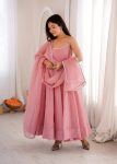 LATEST CRUNCHY SILK SWAROVSKI WORK ANRKALI DRESS CASUAL WEAR WHOLESALE PRICE ETHNIC GARMENT (5)
