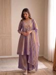 LATEST FENDY SILK EMBROIDERY CODING SEQUENCE WORK TOP PALAZZO WITH DUPATTA SEASONABLE WEAR WHOLESALE PRICE ETHNIC GARMENT (14)