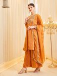 LATEST FENDY SILK EMBROIDERY CODING SEQUENCE WORK TOP PALAZZO WITH DUPATTA SEASONABLE WEAR WHOLESALE PRICE ETHNIC GARMENT (2)