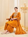 LATEST FENDY SILK EMBROIDERY CODING SEQUENCE WORK TOP PALAZZO WITH DUPATTA SEASONABLE WEAR WHOLESALE PRICE ETHNIC GARMENT (2)