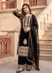 LATEST FUAX GEORGETTE CHAIN STITCHED BOTH SIDE WORK TOP PALAZZO WITH DUPATTA FESTIVAL WEAR WHOLESALE PRICE ETHNIC GARMENT (13)