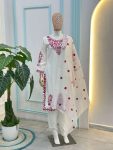 LATEST RAYON COTTON EMBROIDERY THREAD WORK TOP BOTTOM WITH DUPATTA FORMAL WEAR WHOLESALE PRICE ETHNIC GARMENT (12)