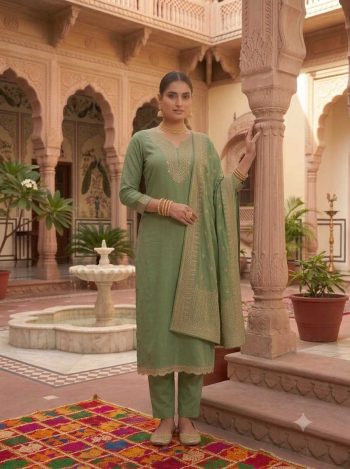 LATEST RAYON EMBROIDERY WORK TOP BOTTOM WITH DUPATTA PISTA