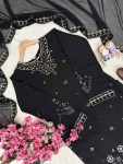 LATEST ROMAN SILK SEQUENCE AND ZARI AND THREAD EMBROIDERY TOP PALAZZO WITH DUPATTA CASUAL WEAR WHOLESALE PRICE ETHNIC GARMENT (8)
