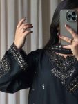 LATEST ROMAN SILK SEQUENCE AND ZARI AND THREAD EMBROIDERY TOP PALAZZO WITH DUPATTA CASUAL WEAR WHOLESALE PRICE ETHNIC GARMENT (8)
