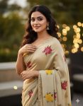 LATEST SHINING RNGOLI SILK EMBROIDERY THREAD WORK SAREE WITH UNSTITCHED BLOUSE CASUAL WEAR WHOLESALE PRICE ETHNIC GARMENT (2)