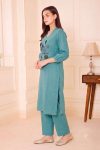 LATEST SLUB RAYON EMBROIDERY WORK TOP PENT SET DAILY WEAR WHOLESALE PRICE ETHNIC GARMENT (2)