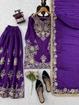 LUXURY CHINON SILK THREAD WITH SEQUNCE TOP PALAZZO WITH DUPATTA WEDDING WEAR WHOLESALE PRICE ETHNIC GARMENT (17)