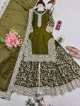 LUXURY FANDY SILK EMBROIDERY THREADS AND SEQUINS WORK TOP PALAZZO WITH DUPATTA WEDDING WEAR WHOLESALE PRICE ETHNIC GARMENT (3)