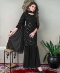 LUXURY GEORGETTE EMBROIDERY WORK TOP PALAZZO WITH DUPATTA DAILY WEAR WHOLESALE PRICE ETHNIC GARMENT (8)