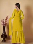 LUXURY GEORGETTE EMBROIDERY WORK TOP PALAZZO WITH DUPATTA DAILY WEAR WHOLESALE PRICE ETHNIC GARMENT (3)
