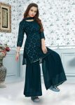 LUXURY GEORGETTE EMBROIDERY WORK TOP PALAZZO WITH DUPATTA DAILY WEAR WHOLESALE PRICE ETHNIC GARMENT (26)