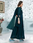 LUXURY GEORGETTE EMBROIDERY WORK TOP PALAZZO WITH DUPATTA DAILY WEAR WHOLESALE PRICE ETHNIC GARMENT (26)