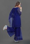 LUXURY GEORGETTE EMBROIDERY WORK TOP PALAZZO WITH DUPATTA DAILY WEAR WHOLESALE PRICE ETHNIC GARMENT (31)