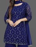 LUXURY GEORGETTE EMBROIDERY WORK TOP PALAZZO WITH DUPATTA DAILY WEAR WHOLESALE PRICE ETHNIC GARMENT (31)
