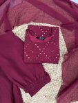 LUXURY GEORGETTE EMBROIDERY WORK TOP PALAZZO WITH DUPATTA DAILY WEAR WHOLESALE PRICE ETHNIC GARMENT (23)