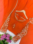 LUXURY GEORGETTE SEQUENCE EMBROIDERY WORK TOP BOTTOM WITH DUPATTA PARTY WEAR WHOLESALE PRICE ETHNIC GARMENT (12)