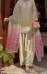 LUXURY RAYON THREAD WITH SEQUNCE WORK TOP BOTTOM AND DUPATTA CREAM