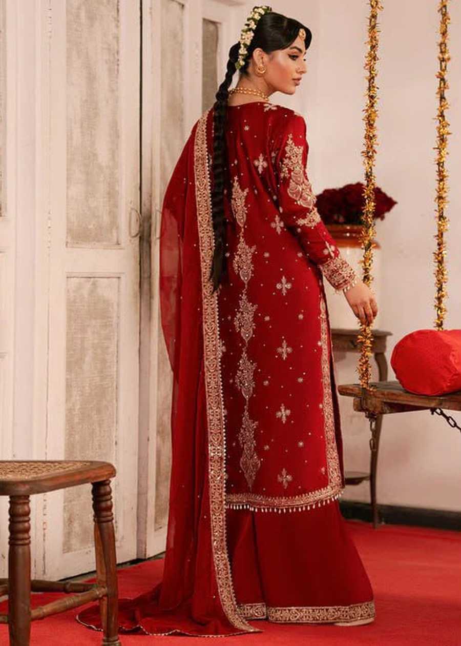 LUXURY ROMAN SILK THREAD WITH SEQUNCE WITH RIVET MOTI WORK TOP PALAZZO WITH DUPATTA WEDDING WEAR WHOLESALE PRICE ETHNIC GARMENT (5)