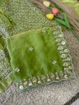LUXURY SPACE SILK BEADS WORK SAREE WITH UNSTITCHED BLOUSE PARTY WEAR WHOLESALE PRICE ETHNIC GARMENT (3)