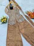 LUXURY VISCOSE CHINON SEQUENCE COADING EMBROIDERY WORK TOP PALAZZO WITH DUPATTA PARTY WEAR WHOLESALE PRICE ETHNIC GARMENT (6)