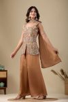 LUXURY VISCOSE CHINON SEQUENCE COADING EMBROIDERY WORK TOP PALAZZO WITH DUPATTA PARTY WEAR WHOLESALE PRICE ETHNIC GARMENT (6)