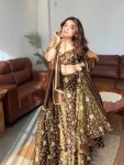 MODERN FANDY SILK EMBROIDERY SEQUENCE LEHENGA CHOLI WITH DUPATTA PARTY WEAR WHOLESALE PRICE ETHNIC GARMENT (3)