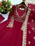 MODERN GEORGETTE EMBROIDERY WITH SEQUENCE WORK GOWN BOTTOM WITH DUPATTA PARTY WEAR WHOLESALE PRICE ETHNIC GARMENT (2)