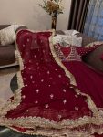 MODERN GEORGETTE EMBROIDERY WITH SEQUENCE WORK GOWN BOTTOM WITH DUPATTA PARTY WEAR WHOLESALE PRICE ETHNIC GARMENT (2)
