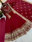 MODERN GEORGETTE EMBROIDERY WITH SEQUENCE WORK GOWN BOTTOM WITH DUPATTA PARTY WEAR WHOLESALE PRICE ETHNIC GARMENT (2)