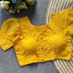 MODERN HAKOBA COTTON  READY TO WEAR BLOUSE YELLOW