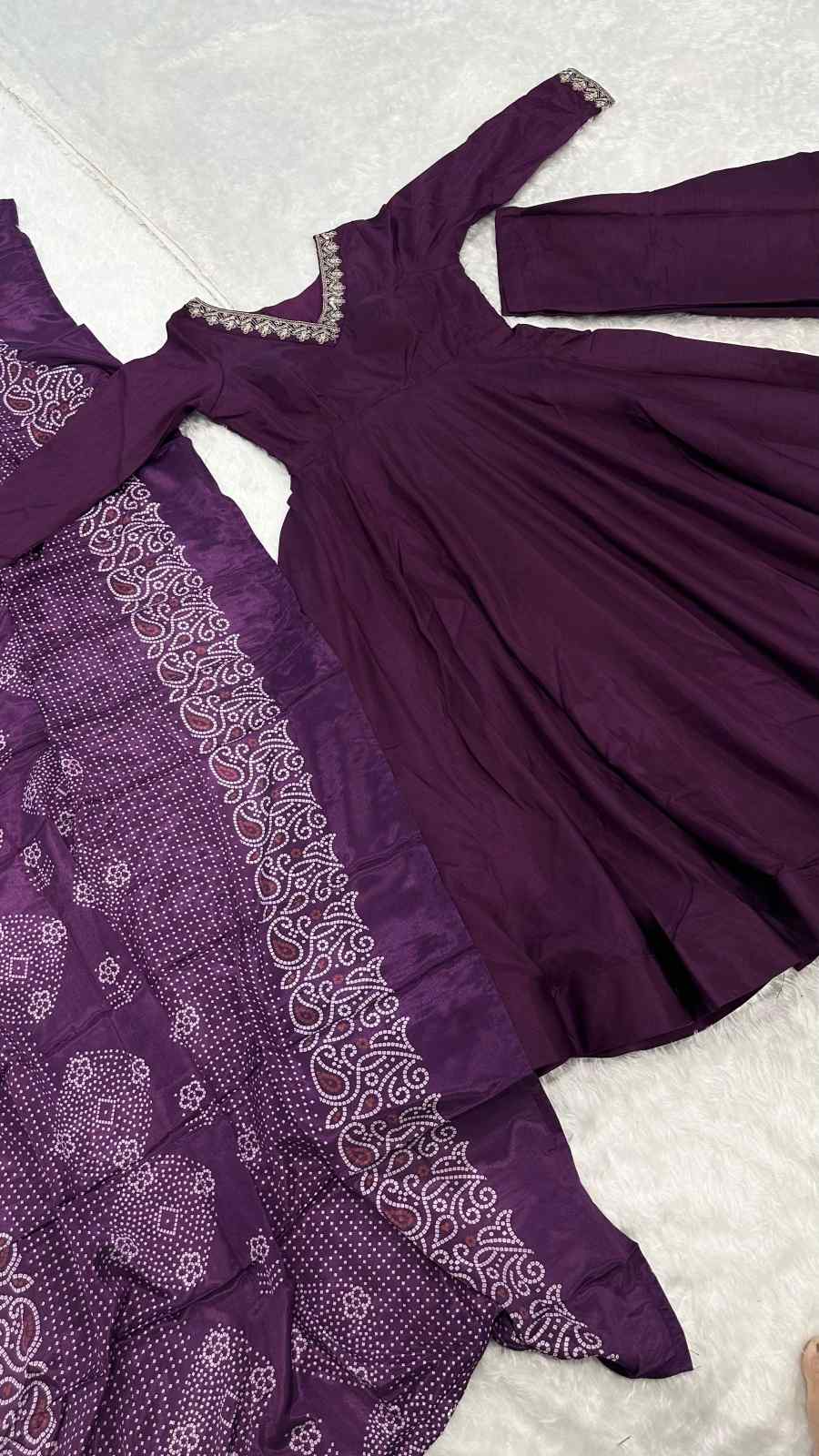 MODERN JALPARI SILK SEQUINS WORK GOWN PALAZZO WITH DUPATTA SEASONABLE WEAR WHOLESALE PRICE ETHNIC GARMENT (1)