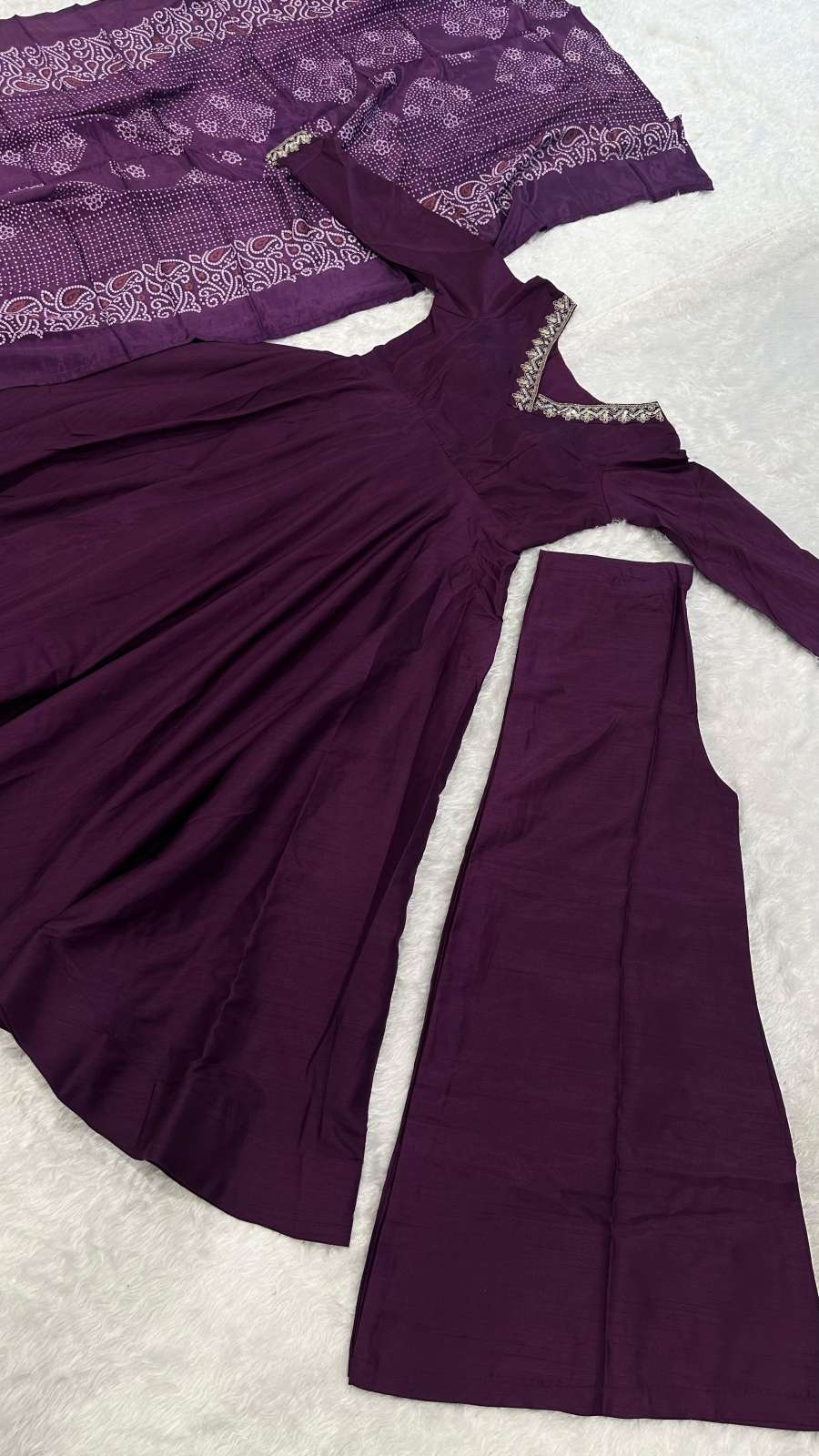 MODERN JALPARI SILK SEQUINS WORK GOWN PALAZZO WITH DUPATTA SEASONABLE WEAR WHOLESALE PRICE ETHNIC GARMENT (2)