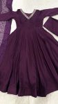 MODERN JALPARI SILK SEQUINS WORK GOWN PALAZZO WITH DUPATTA SEASONABLE WEAR WHOLESALE PRICE ETHNIC GARMENT (3)
