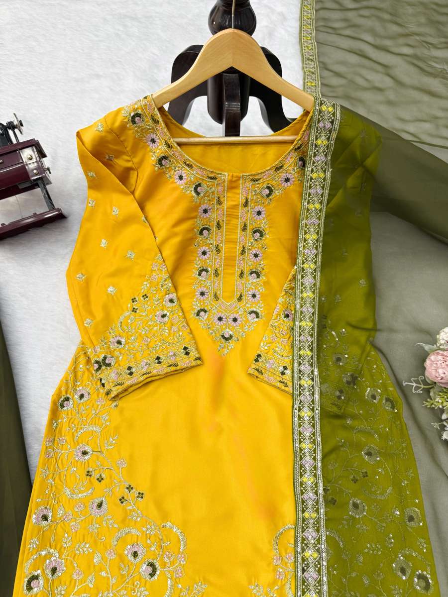 MODERN NATURAL CREPE THREAD & SEQUENCE WORK TOP PALAZZO WITH DUPATTA FESTIVE WEAR WHOLESALE PRICE ETHNIC GARMENT (16)