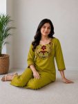 MODERN RAYON SLUB EMBROIDERY WORK CO-ORD SET OFFICE WEAR WHOLESALE PRICE ETHNIC GARMENT (2)