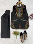 MODERN RAYON THREAD WORK CO-ORD SET OFFICE WEAR WHOLESALE PRICE ETHNIC GARMENT (6)
