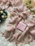 MODERN SOFT ZIMMY CHOO SILK EMBROIDERY SEQUENCES AND THREAD WORK SAREE WITH UNSTITCHED BLOUSE SEASONABLE WEAR WHOLESALE PRICE ETHNIC GARMENT (4)