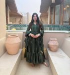 MOST PICKED BROCADE FABRIC PLAIN WORK ANARKALI DRESS BOTTOM WITH DUPATTA FESTIVAL WEAR WHOLESALE PRICE ETHNIC GARMENT (27)