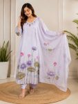 MOST PICKED CHINON HAND WORK TOP BOTTOM WITH DUPATTA DAILY WEAR WHOLESALE PRICE ETHNIC GARMENT (5)