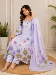 MOST PICKED CHINON HAND WORK TOP BOTTOM WITH DUPATTA DAILY WEAR WHOLESALE PRICE ETHNIC GARMENT (5)