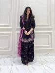 MOST PICKED FRENCH CREPE THREAD EMBROIDERY WORK TOP PATIYALA WITH DUPATTA FESTIVE WEAR WHOLESALE PRICE ETHNIC GARMENT (16)